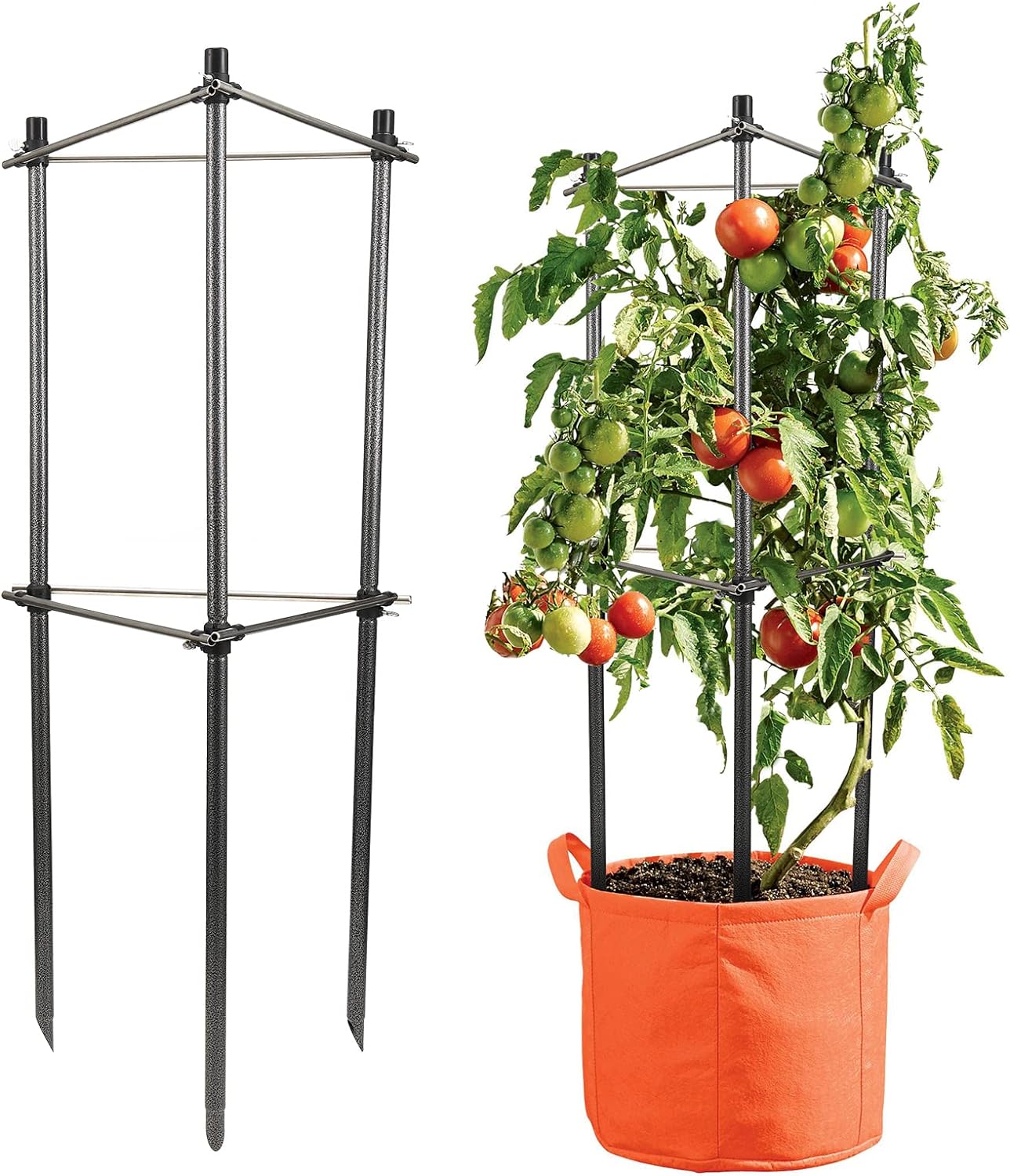 Tomato Cage,2-Tier Metal Plant Support for Gardening - 30" Tomato Cage for Climbing Plants, Vegetables, and Flowers…