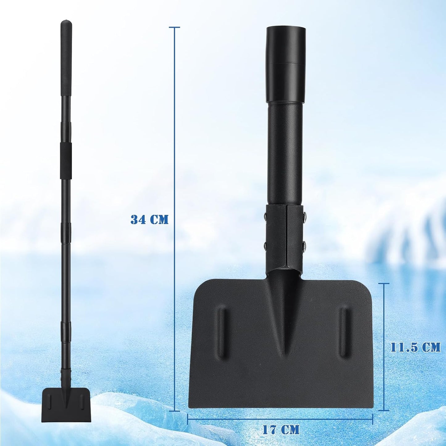 Snow Shovel, Ice Scraper, 54 inch Snow Ice Chopper for Walkway,Ice Removal Tool for Road Outdoor Garden Cleaning Scraper,