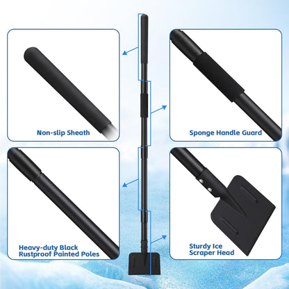 Snow Shovel, Ice Scraper, 54 inch Snow Ice Chopper for Walkway,Ice Removal Tool for Road Outdoor Garden Cleaning Scraper,