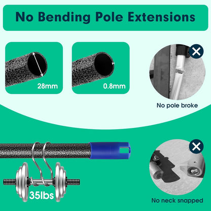 7.5FT Extension Pole Saw for Tree Trimming-Manual Tree Branches Pruner-Long Extendable Splicing Pole Pruning Saw Tree Trimmer with Adjustable Pole