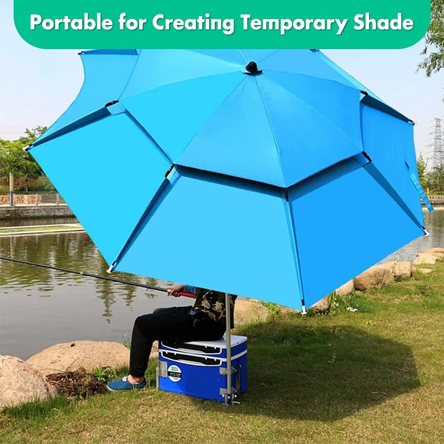 No Dig Portable Umbrella Holder,Heavy Duty Metal Umbrella Anchor Holder for Tree,Flag,String Lights Pole,Fishing Rod,Outdoor Park Patio Umbrella Stake for Ground,Sand