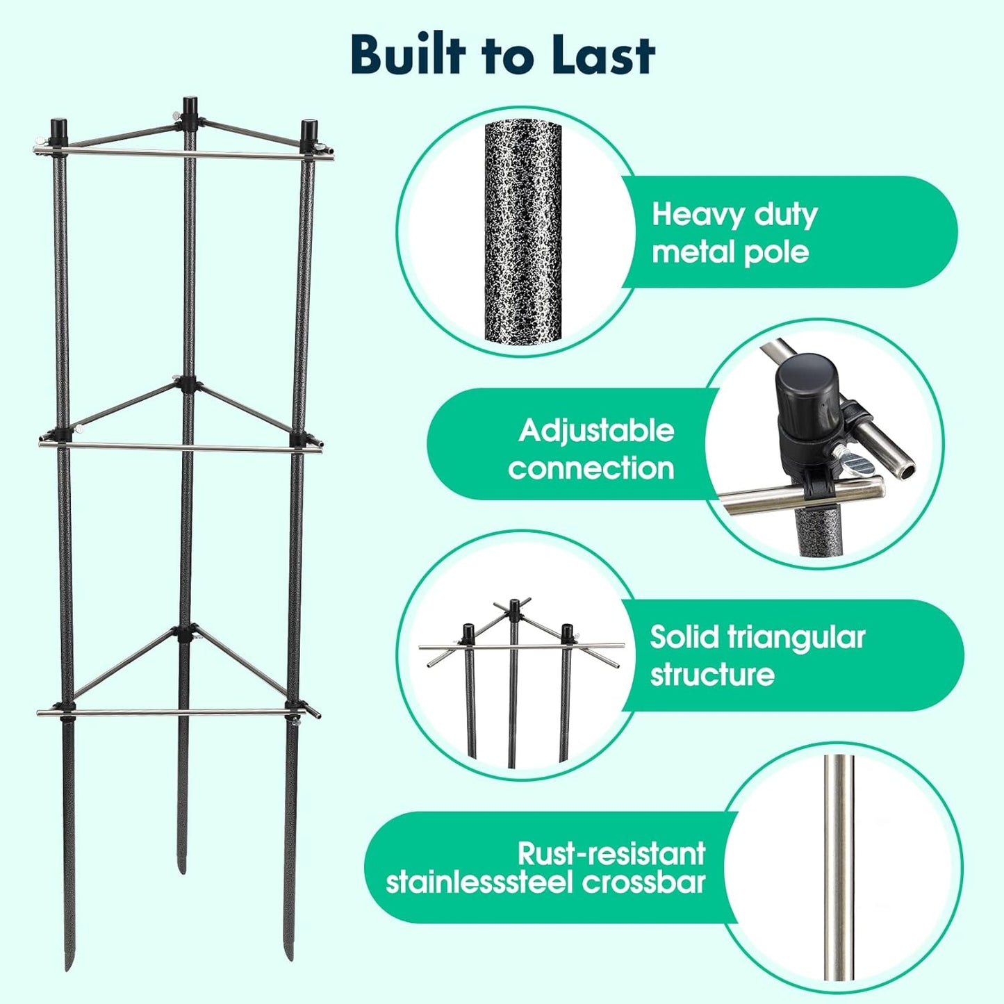 Tomato Cage,2-Tier Metal Plant Support for Gardening - 30" Tomato Cage for Climbing Plants, Vegetables, and Flowers…