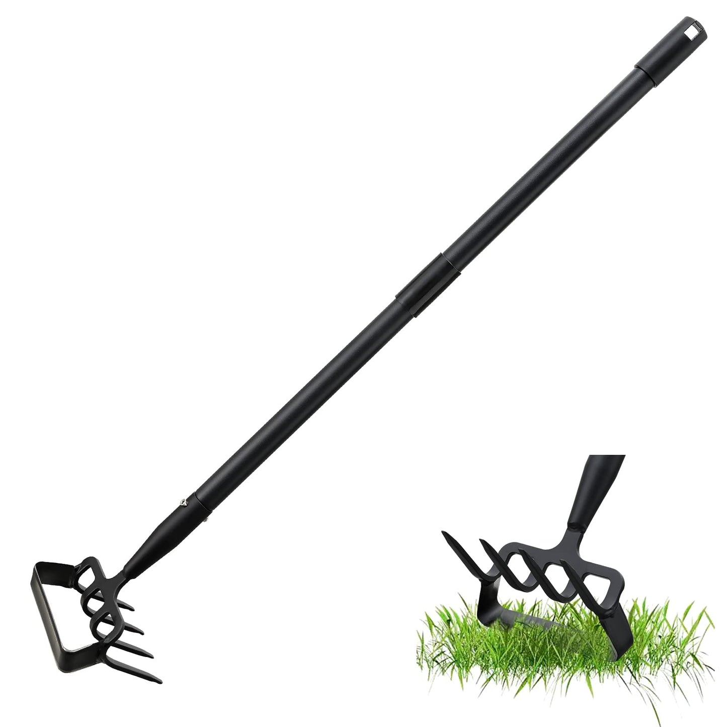 Hoe Garden Tools,72 Inch Long Handle Stirrup Hoe Garden Tools Cultivator for Weeding Gardening,Heavy Duty Metal Garden Hoe Scuffle Garden Hula Hoe Rake,Manual Weeder Gardening Tool Tiller Cultivator