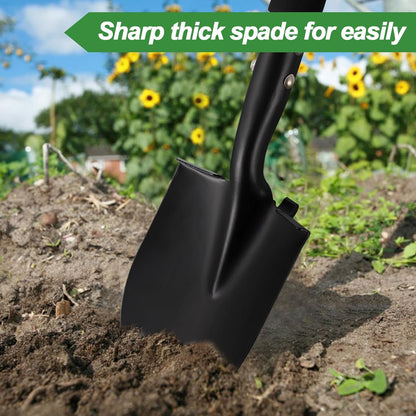 Shovel for Digging, 31 inch Small Garden Shovel with Grip Handle Shovel Metal Mini Spade Shovels for Gardening for Survival Camping Auto Snow Removal